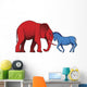 American political parties stand-off Wall Decal