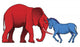 American political parties stand-off Wall Decal