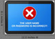 Error Login Message Touch