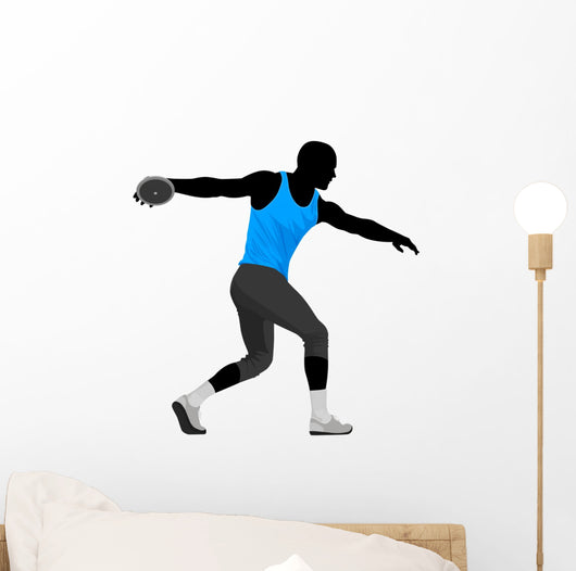 Vector illustration of discus thrower Wall Decal