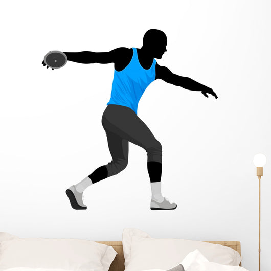 Vector illustration of discus thrower Wall Decal