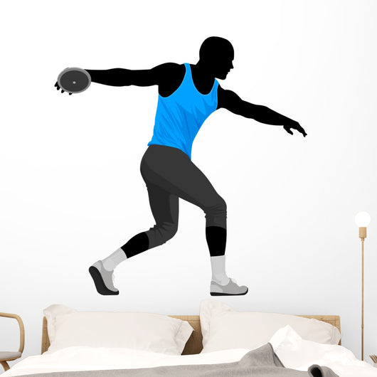 Vector illustration of discus thrower Wall Decal