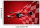 Red Formula One Car and Racing Flag Wall Mural
