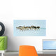 Dog sledging trip in cold snowy winter, Greenland Wall Mural