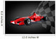 Red Formula One Car and Racing Flag Wall Mural