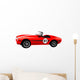 Old Race Red Car Wall Decal