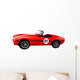Old Race Red Car Wall Decal