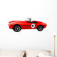 Old Race Red Car Wall Decal