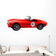 Old Race Red Car Wall Decal