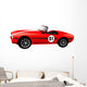 Old Race Red Car Wall Decal