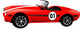 Old Race Red Car Wall Decal