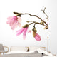 Pink Magnolia Flowers Wall Decal
