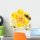 Bee with Honeycombs and Wall Decal