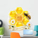 Bee with Honeycombs and Wall Decal