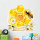 Bee with Honeycombs and Wall Decal