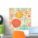 Retro Floral Seamless Pattern Wall Decal