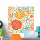 Retro Floral Seamless Pattern Wall Decal