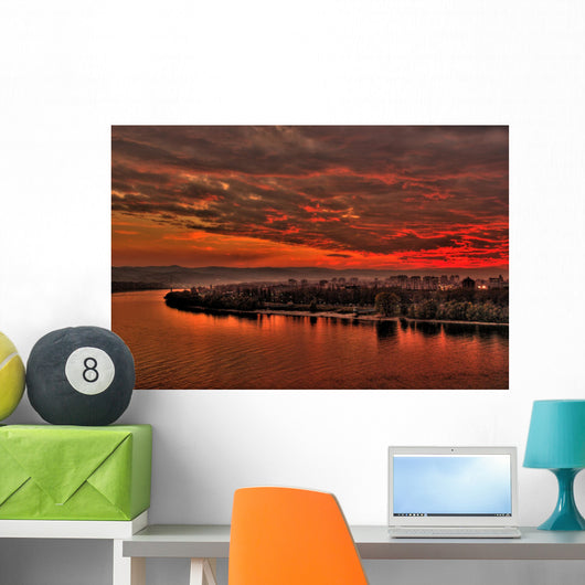 novi sad sunset Wall Mural