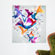 Paper Flight. Origami Birds. Abstract Vector Illustration. Wall Mural