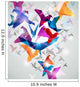 Paper Flight. Origami Birds. Abstract Vector Illustration. Wall Mural