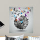 Paper Freedom, Origami abstract vector illustration. Wall Mural