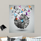 Paper Freedom, Origami abstract vector illustration. Wall Mural