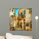 pictorial old streets of Greece Wall Mural