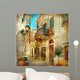 pictorial old streets of Greece Wall Mural