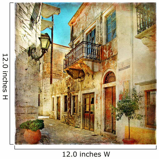 pictorial old streets of Greece Wall Mural