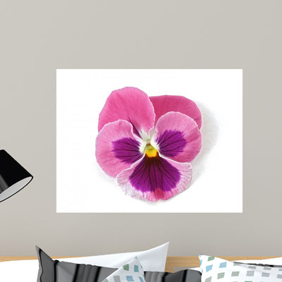 Design Element Pink Pansy Wall Decal shown on a wall