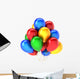 Party balloons beautiful multicolor decoration. Happy holiday Wall Decal