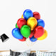 Party balloons beautiful multicolor decoration. Happy holiday Wall Decal