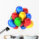 Party balloons beautiful multicolor decoration. Happy holiday Wall Decal