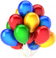 Party balloons beautiful multicolor decoration. Happy holiday Wall Decal