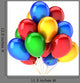 Party balloons beautiful multicolor decoration. Happy holiday Wall Decal