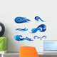 Set Wave Symbols for Wall Decal Sticker Set