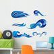Set Wave Symbols for Wall Decal Sticker Set