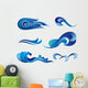 Set Wave Symbols for Wall Decal Sticker Set
