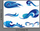 Set Wave Symbols for Wall Decal Sticker Set