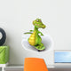 Skateboarding Crocodile Wall Decal