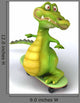 Skateboarding Crocodile Wall Decal