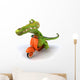 Moped Riding Crocodile Wall Decal