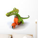 Moped Riding Crocodile Wall Decal