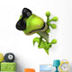 Cool Peeking Lizard Wall Decal