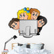 Cartoon Kids with Computer