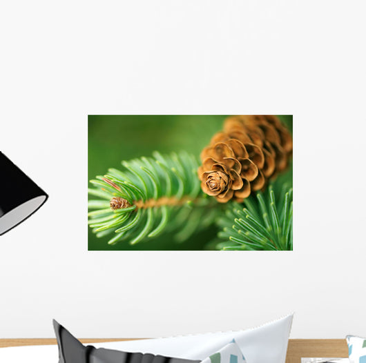 Pine Cone and Branches Wall Decal