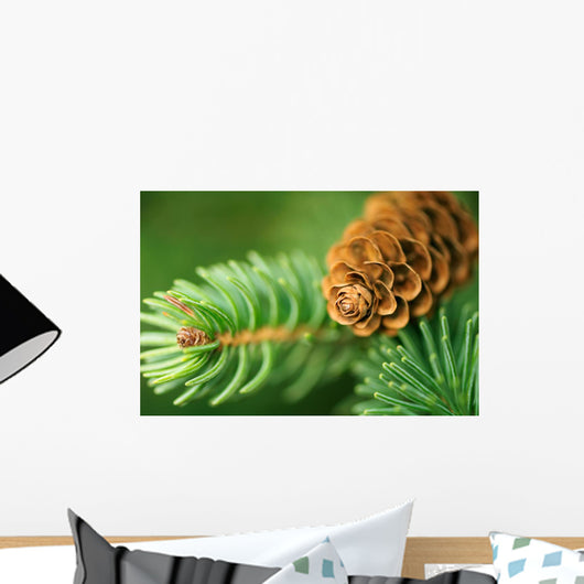 Pine Cone and Branches Wall Decal