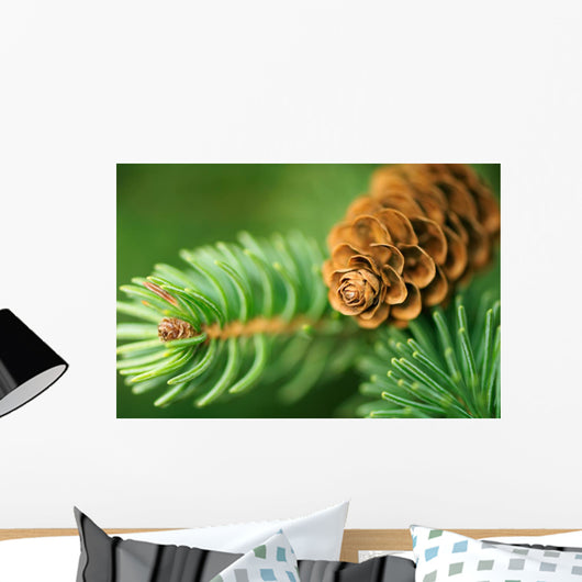 Pine Cone and Branches Wall Decal