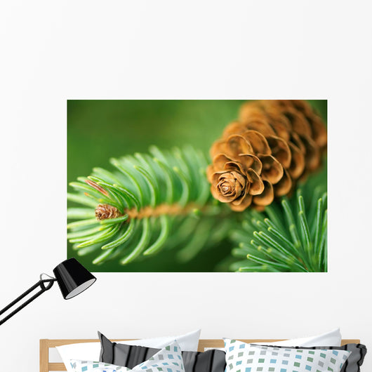 Pine Cone and Branches Wall Decal