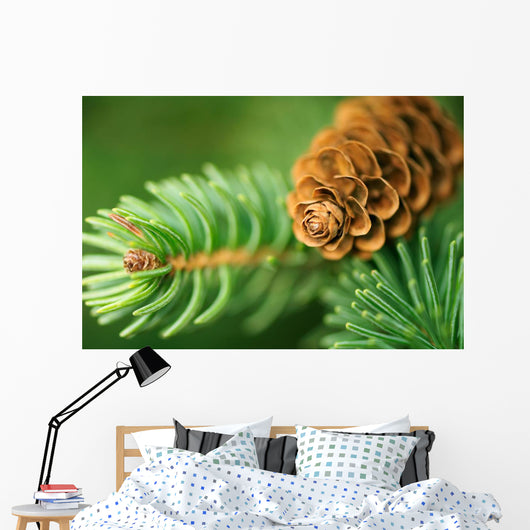 Pine Cone and Branches Wall Decal